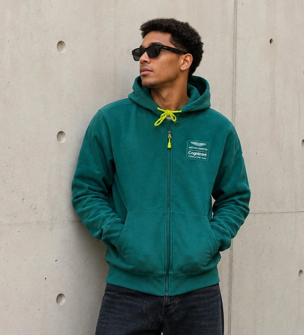 Aston Martin Cognizant F1 Team Hoodie Mens XL Green Pelmark Racing